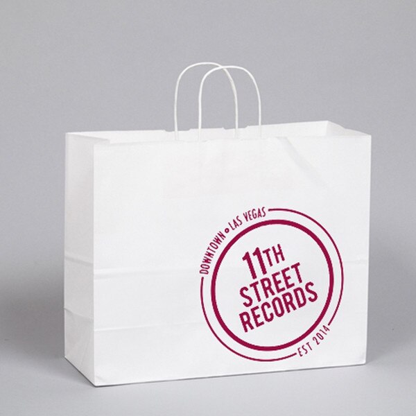 White Kraft Paper Custom PRINTED Sh